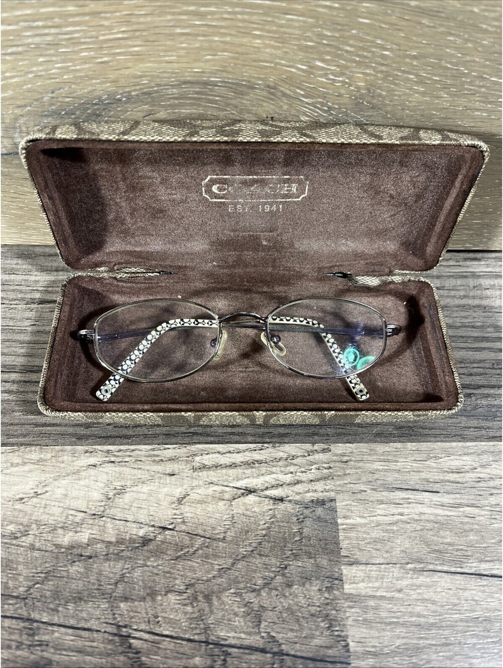 Coach Wire Rim Eyeglasses With Case Great Theatre Prop